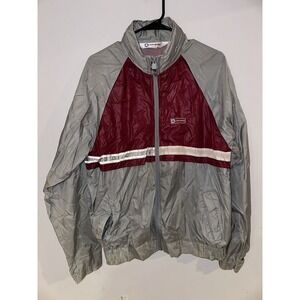 80s VTG CONVERSE ALL STAR Windbreaker Jacket L ‎ Shiny Nylon Reflective